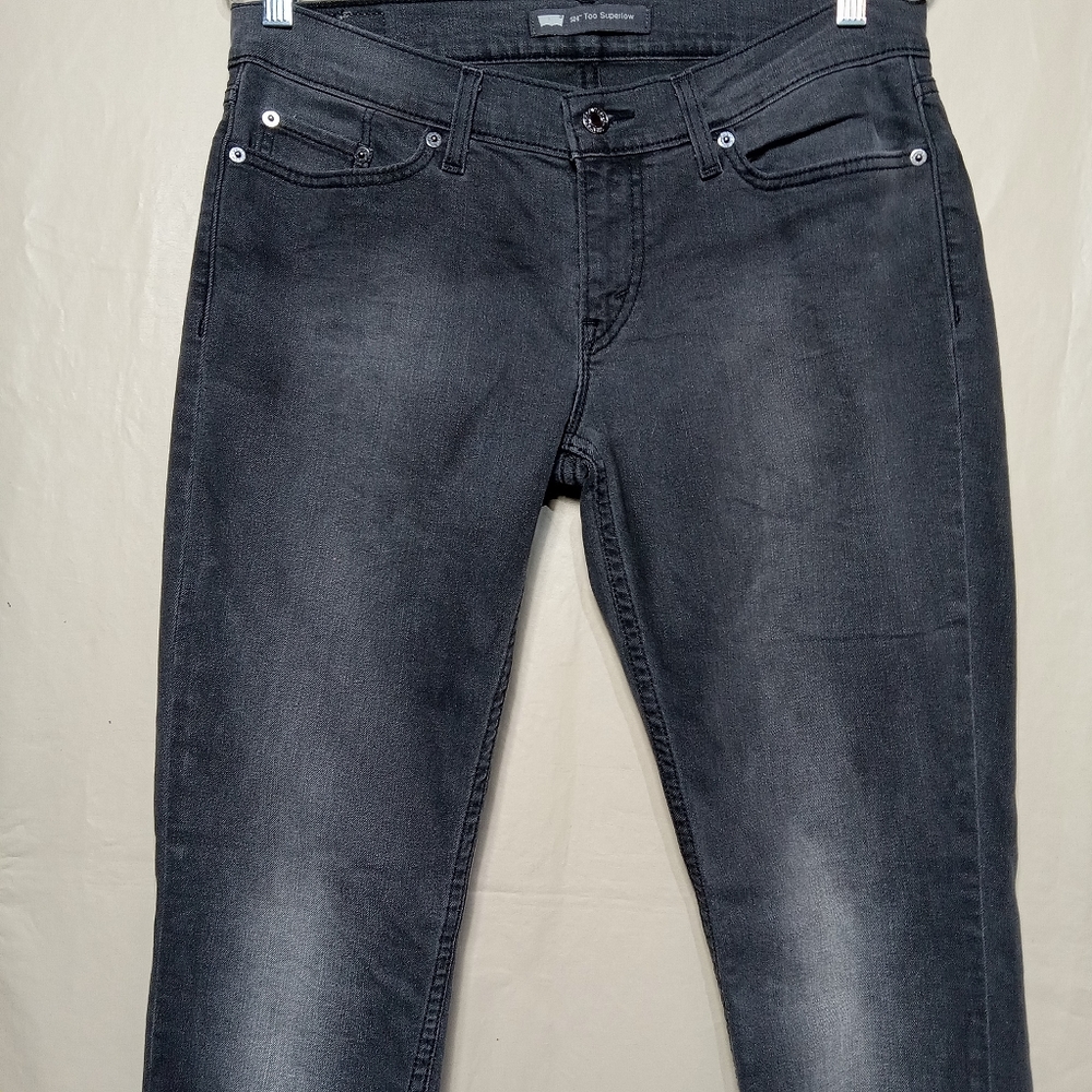 Levi Strauss 524 too superlow skinny denim jeans juniors women's size 11M 30W32L